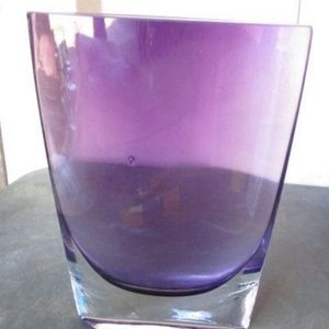 LSA International  Purple Amethyst Vase decor Poland glass